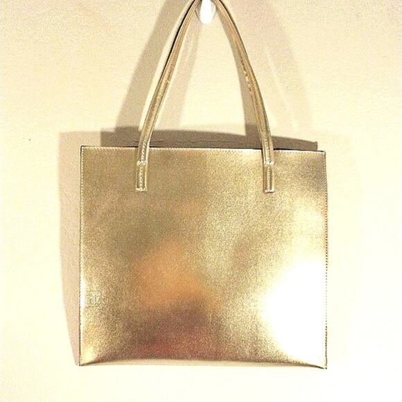 FANCY Gold Tote Shoulder Bag Office Career Documents Carrier Travel Laptop Ipad - Picture 2 of 9